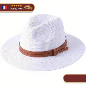 Chapeau de Paille Homme Blanc